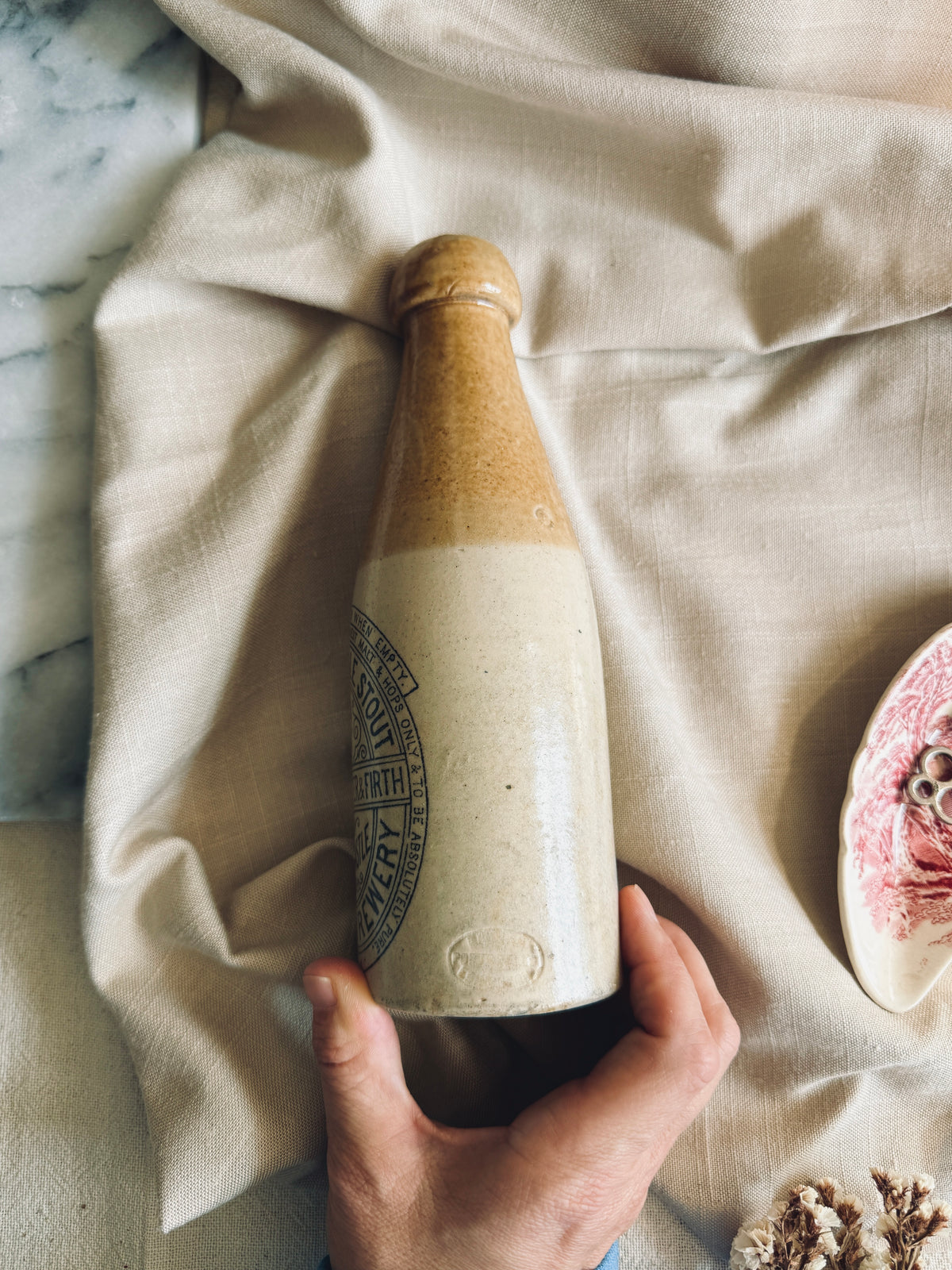 Antique Double Stout Stoneware bottle