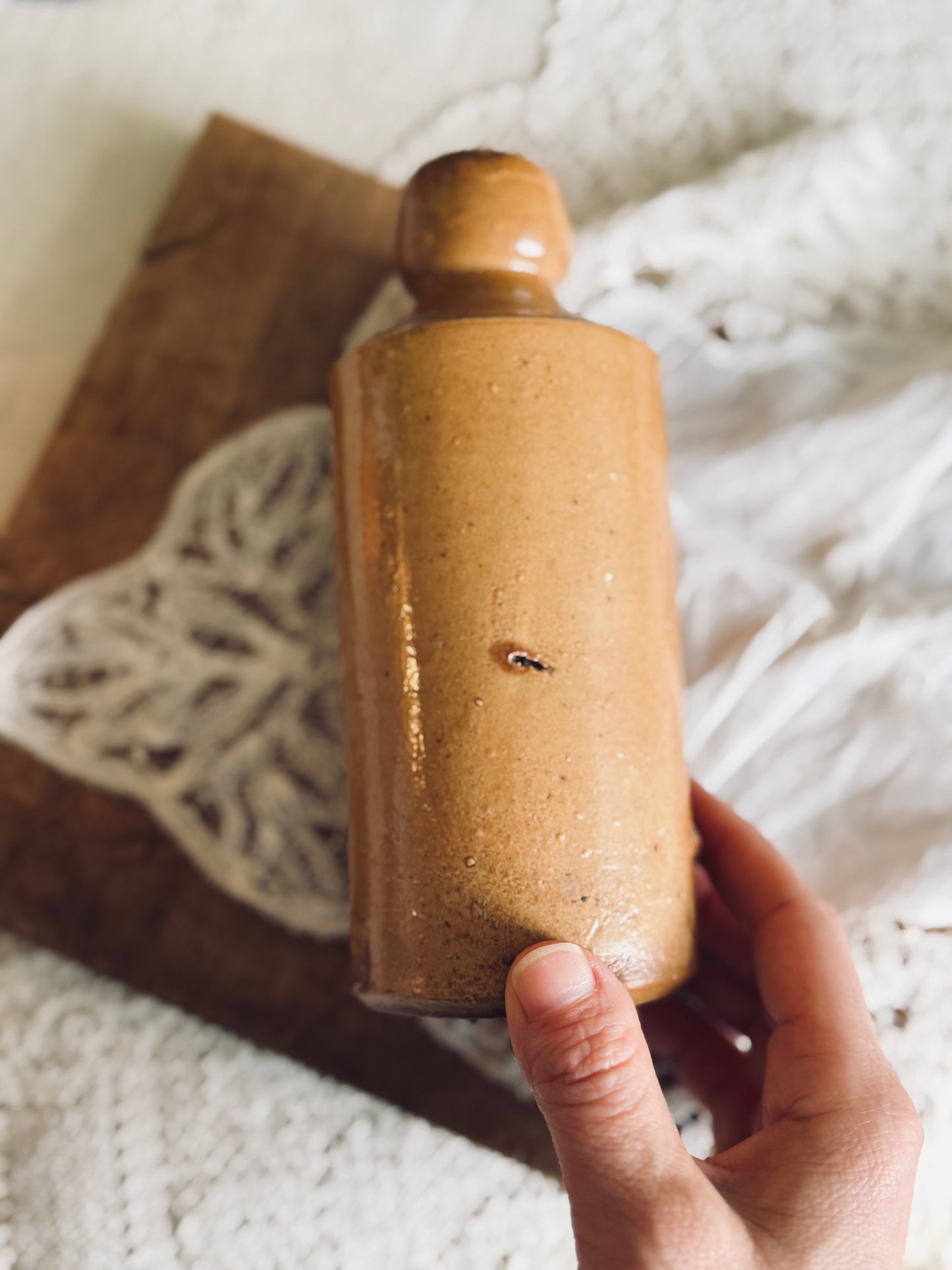 Antique stoneware bottle