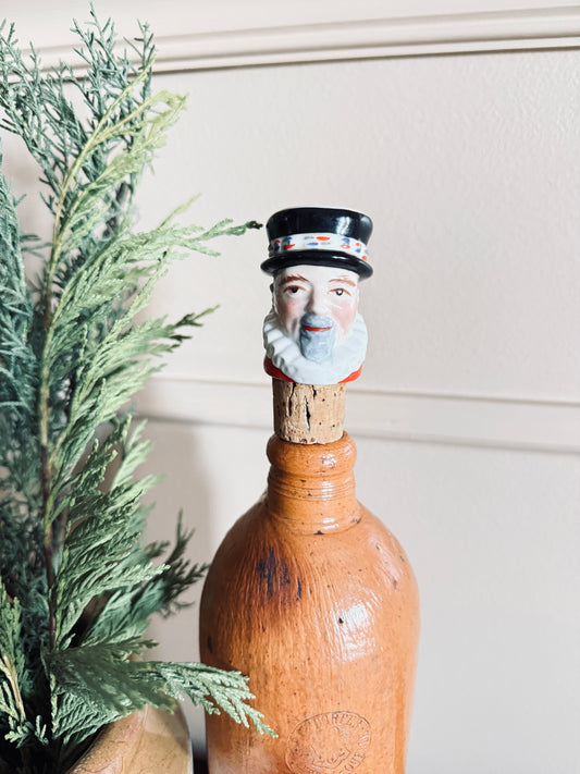 Vintage Wade Beefeater Gin Bottle Pour Cork Stopper