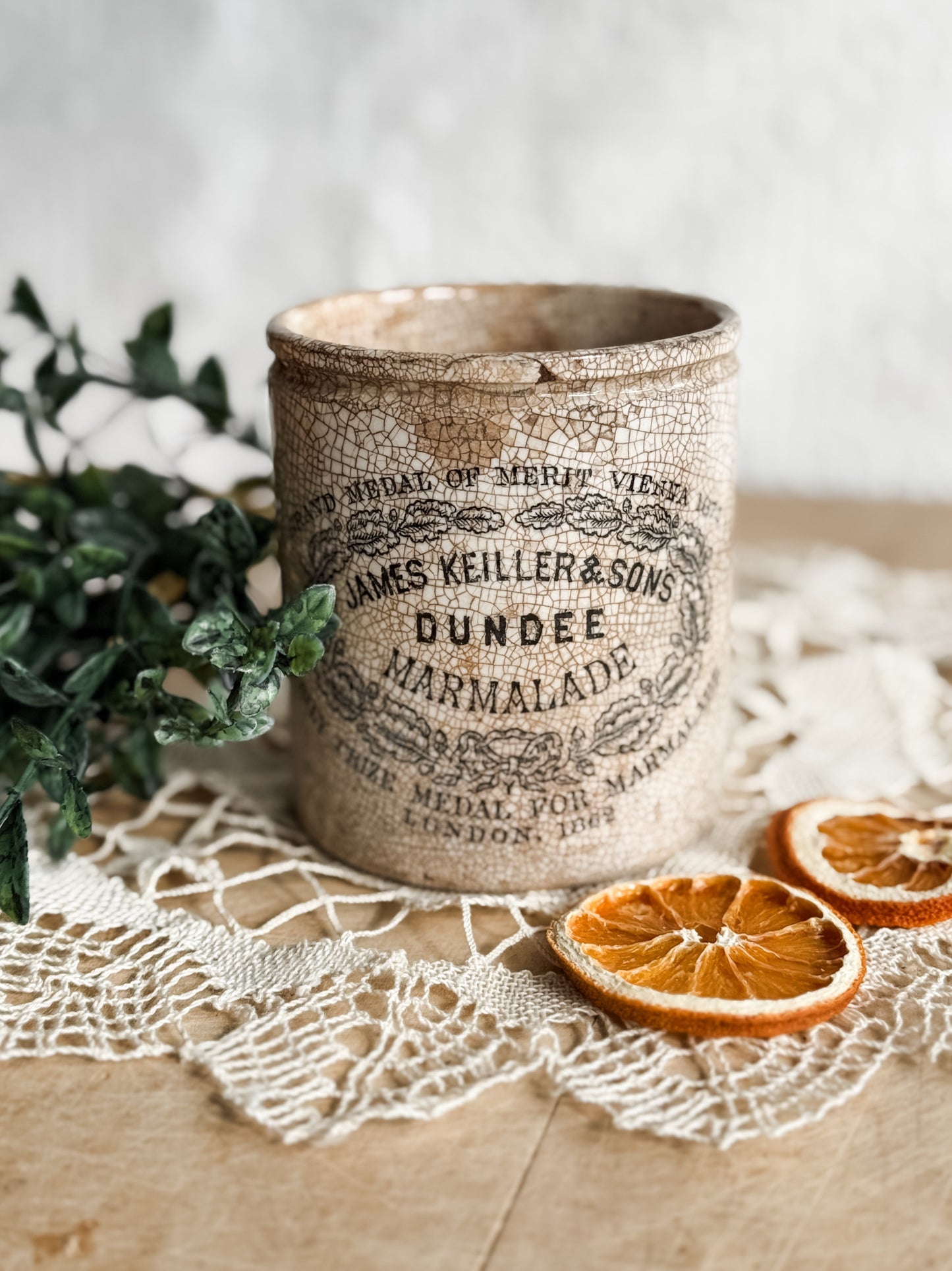 Antique Dundee Marmalade Crock