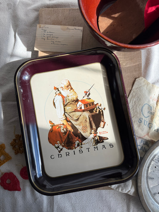 Norman Rockwell “Christmas” metal tray