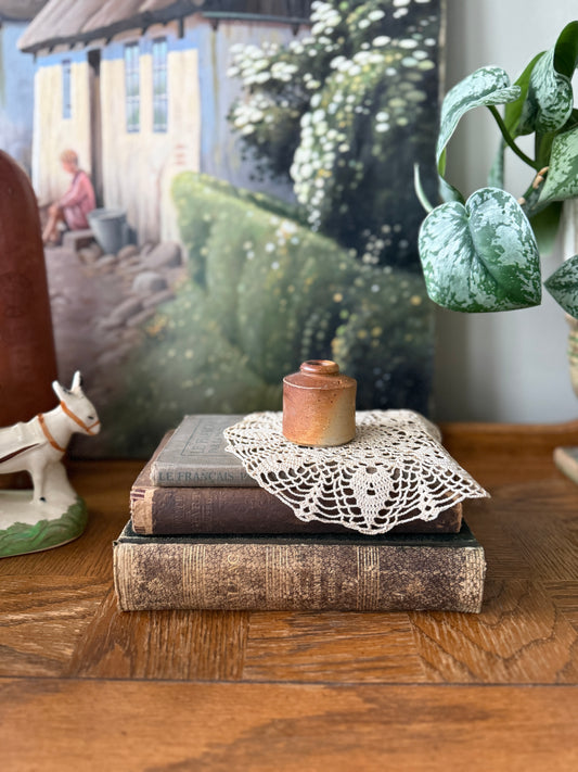 Antique stoneware Inkwell