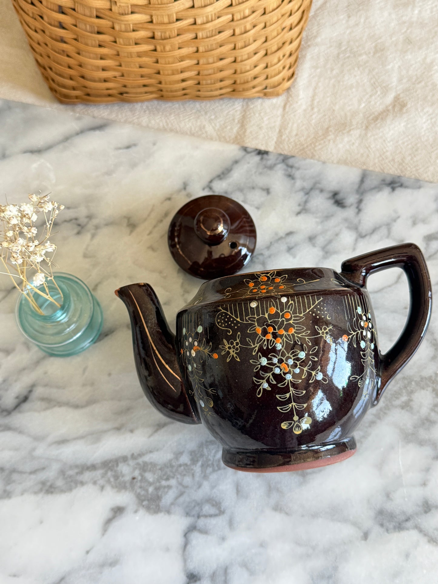Vintage Redware teapot