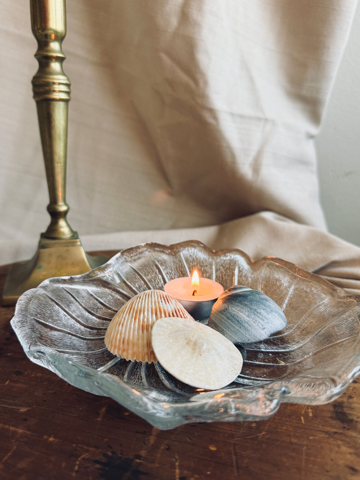 Vintage morning glory glass dish