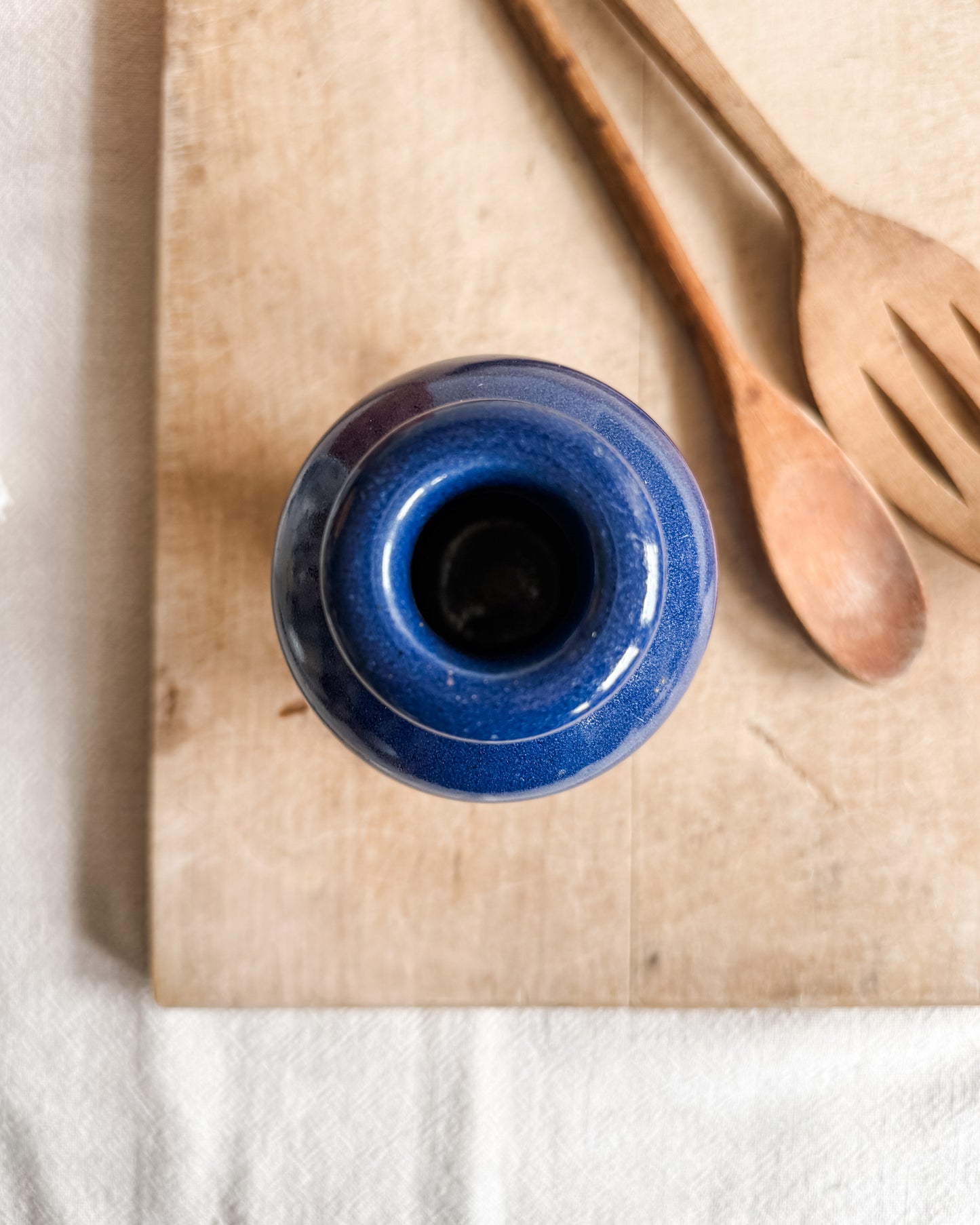 Large Ronuk Cobalt Blue Stoneware Glazed Vase