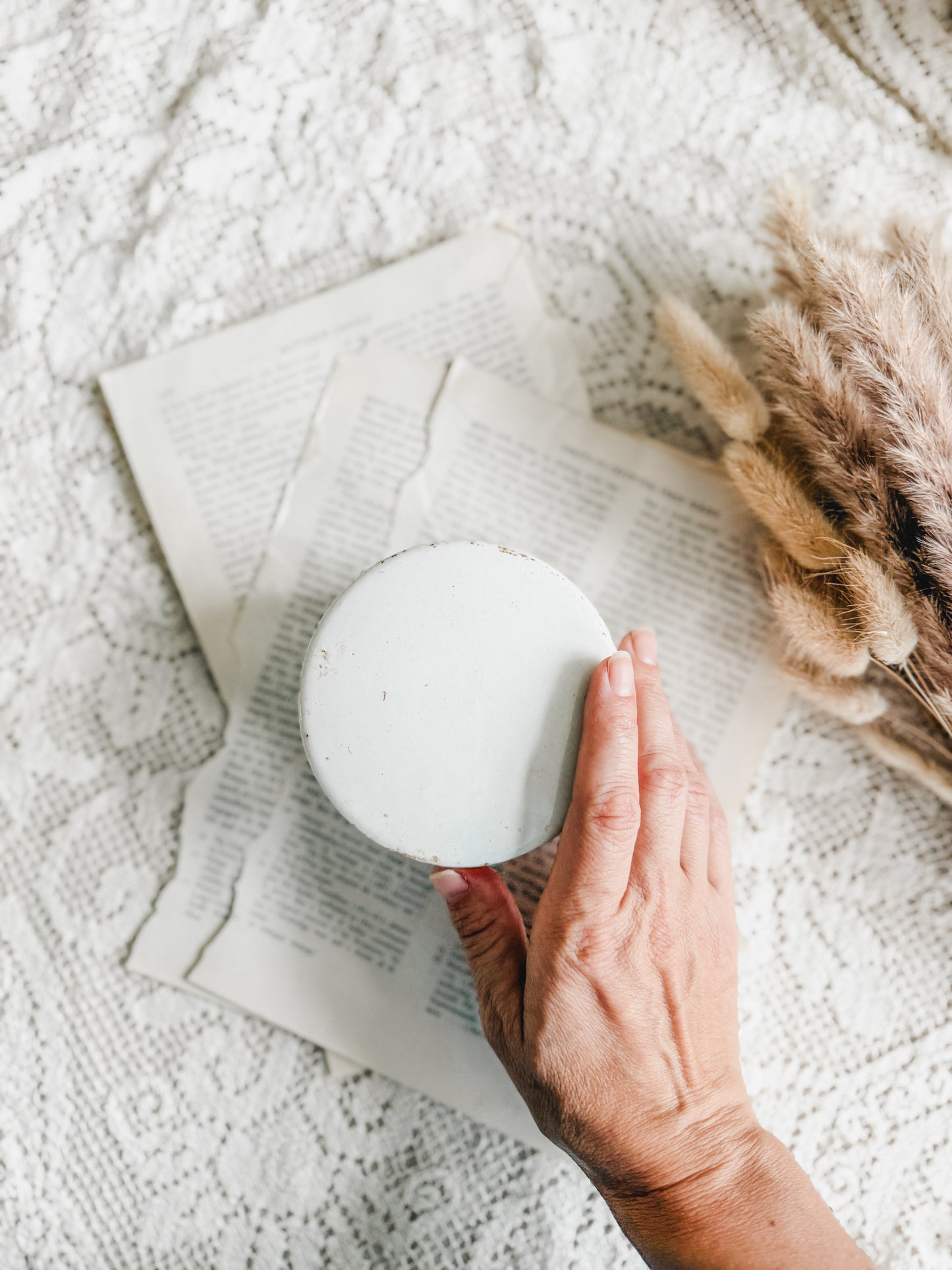 Large antique lidded ironstone apothecary pot
