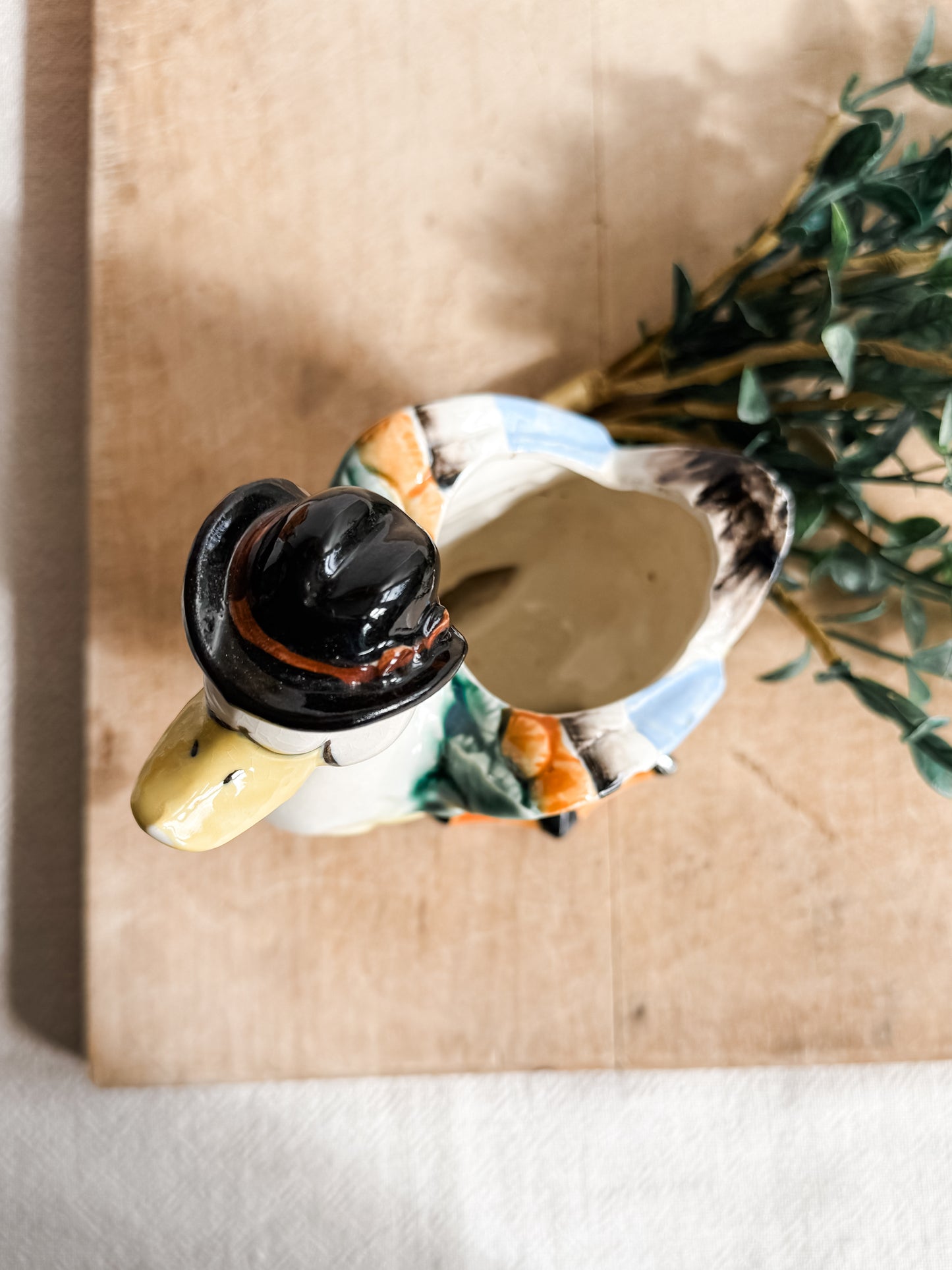 Mid-Century Made in Japan Duck Planter Vase