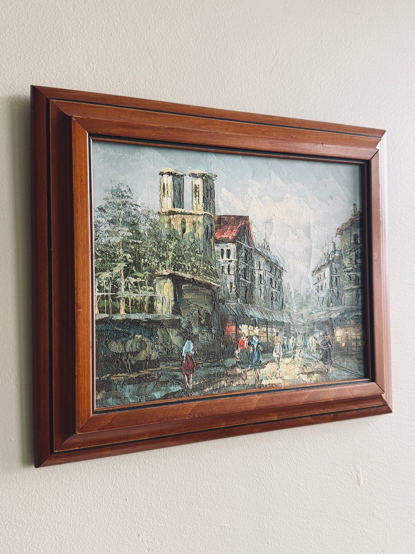 Mid Century Painting of a European city