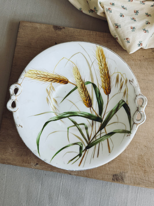 Hand painted wheat plate