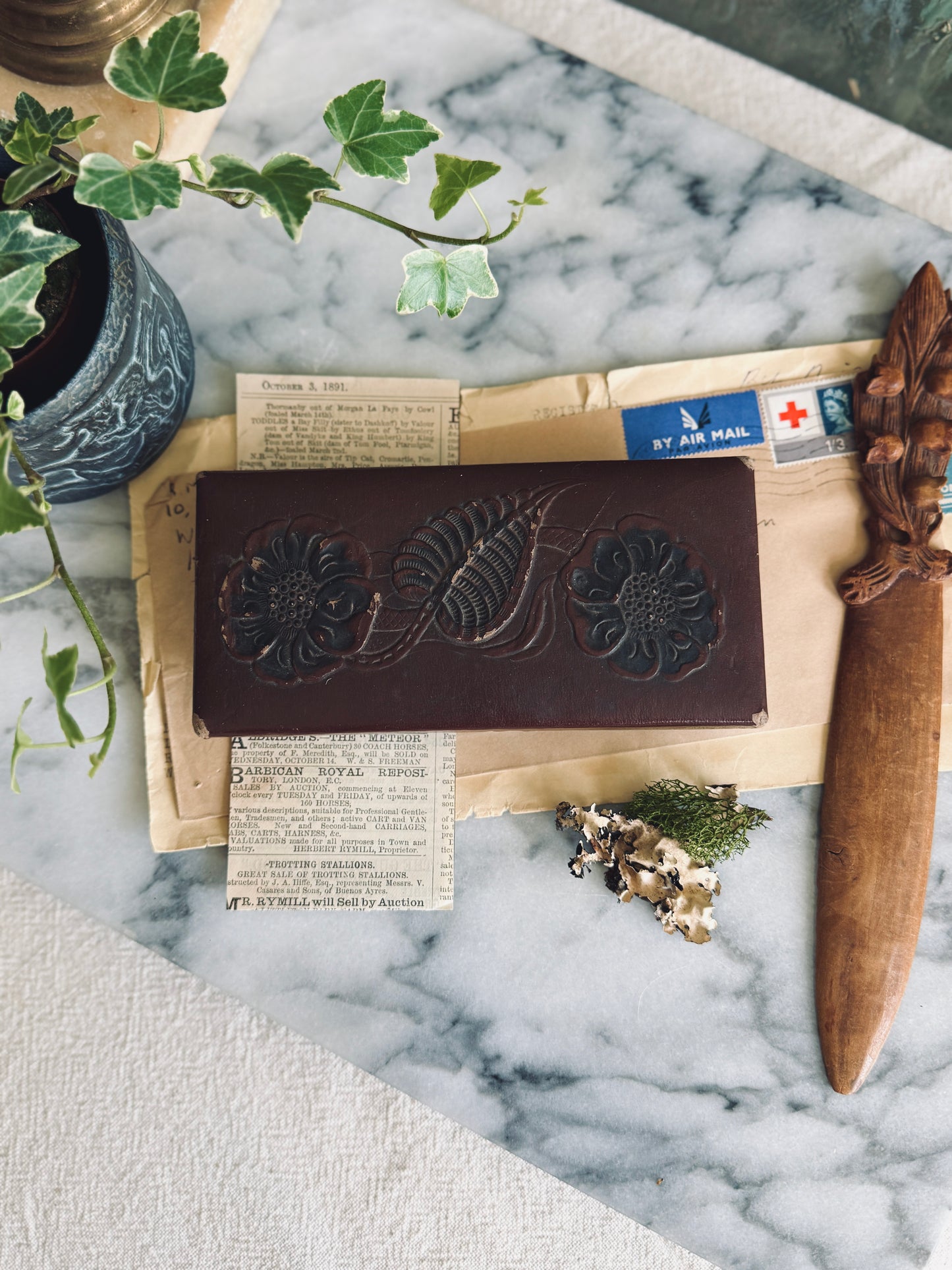 Leather Ink blotter