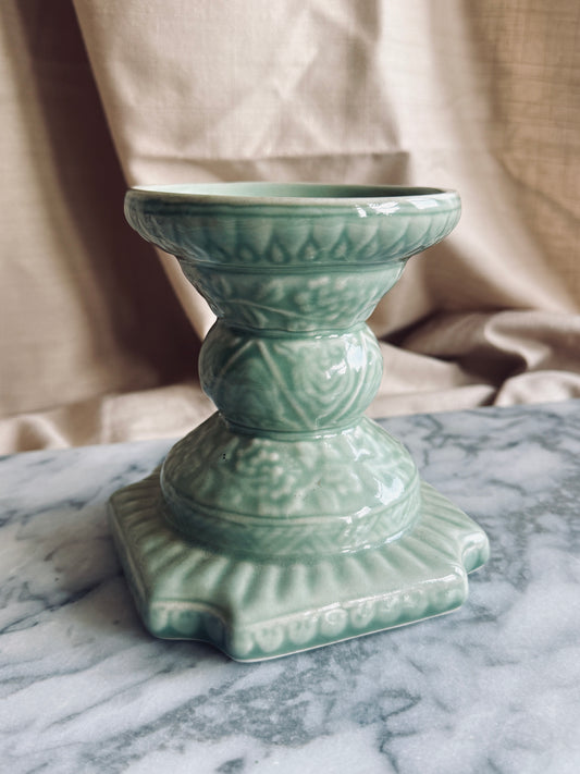 Celadon Green Candle Pillar