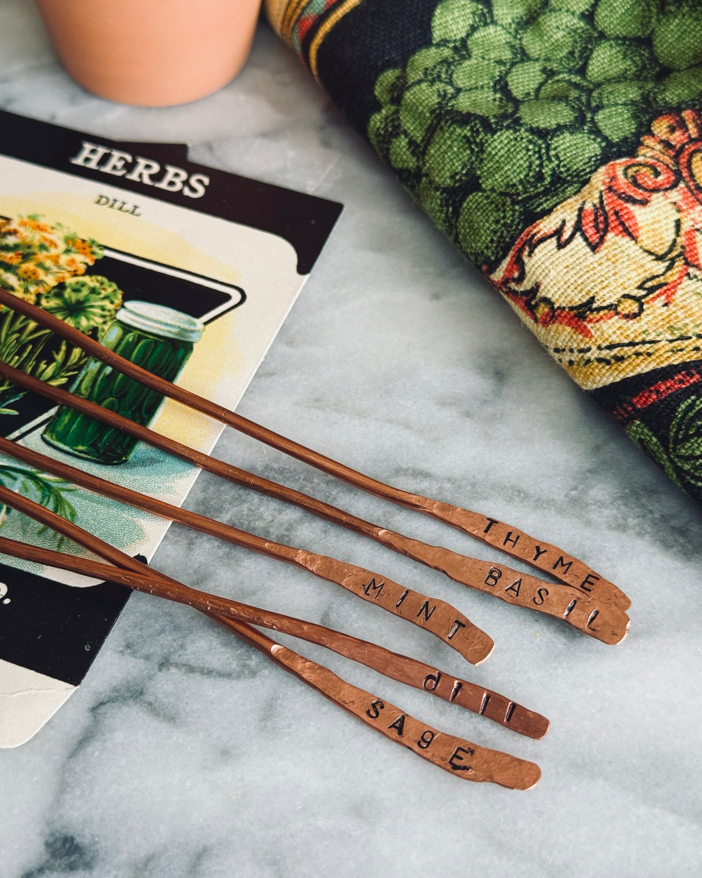 Copper Herb Plant Tags