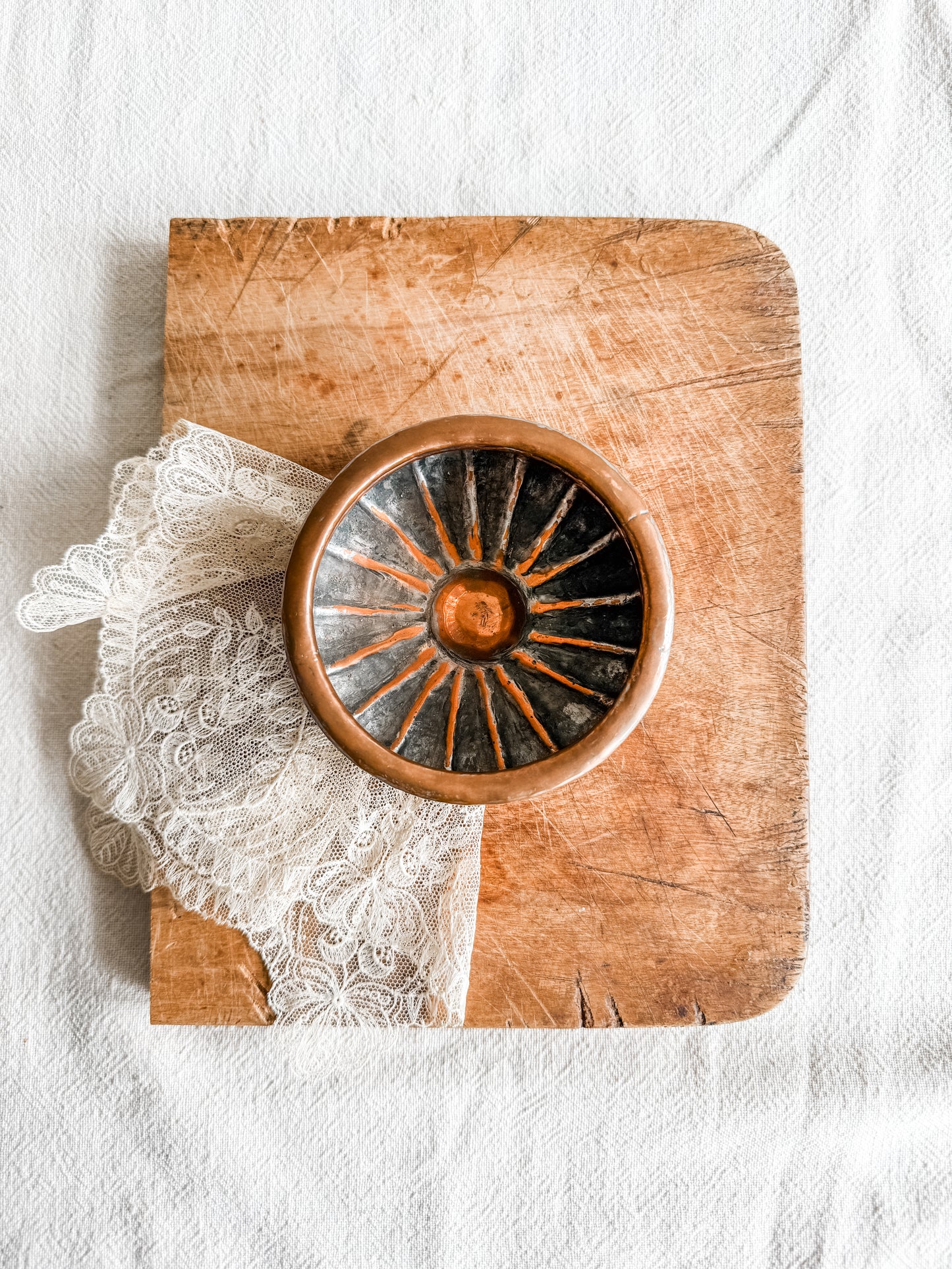 Hand wrought copper bowl