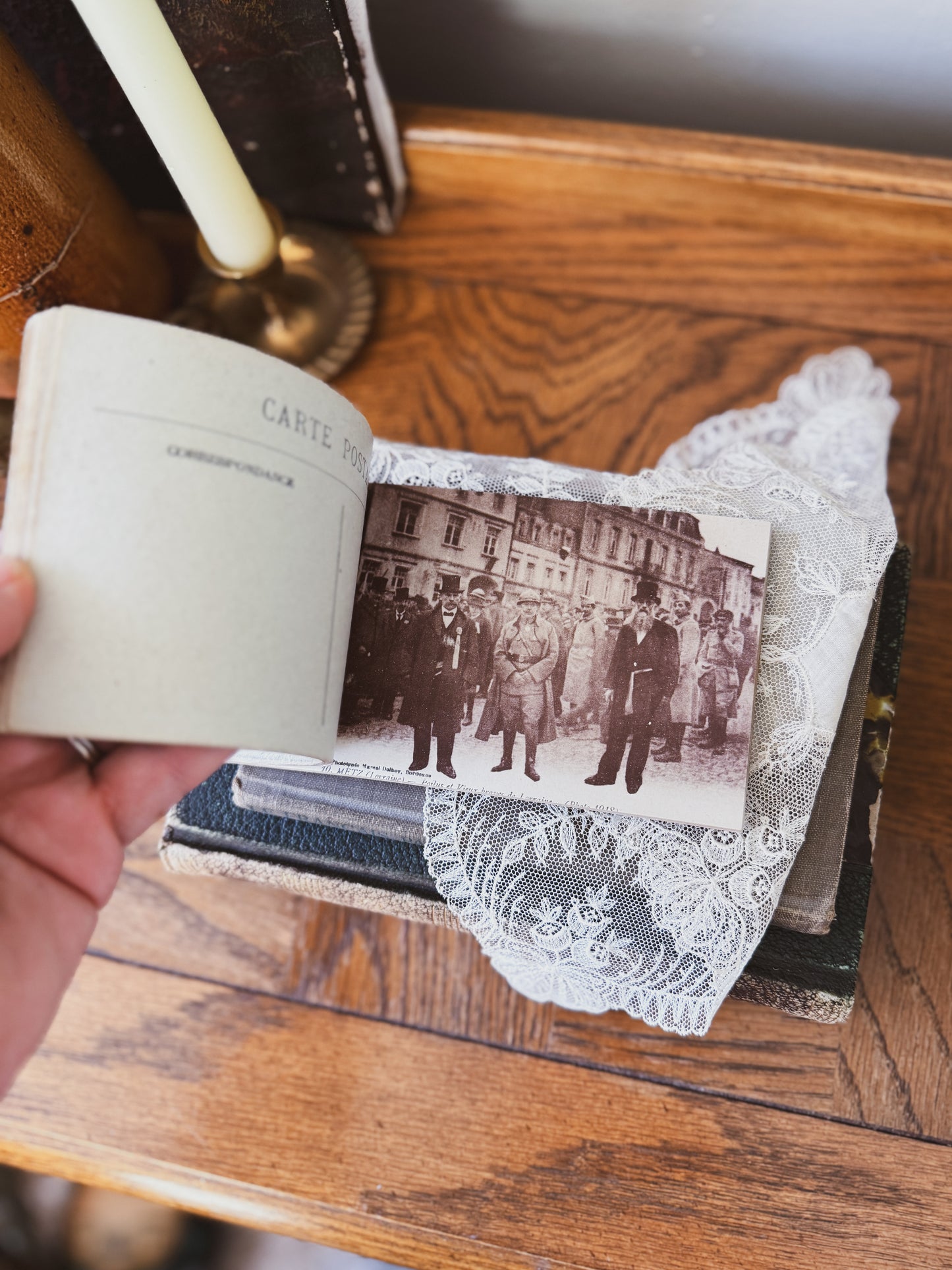 Antique French postcard booklet from the city of Metz