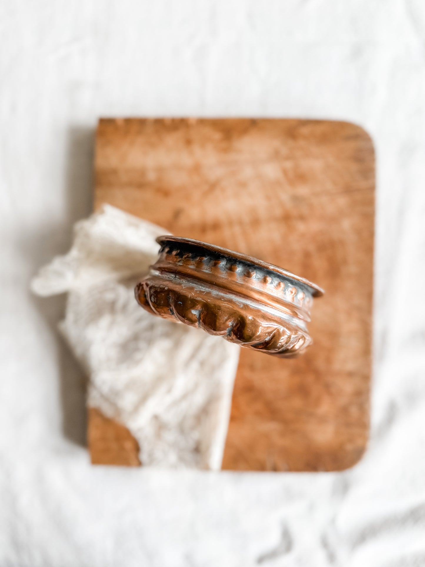 Hand wrought copper bowl