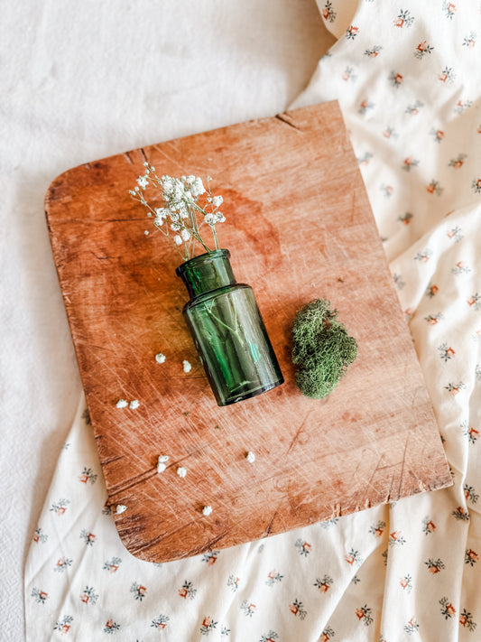Antique English Apothecary Green Glass Bottle