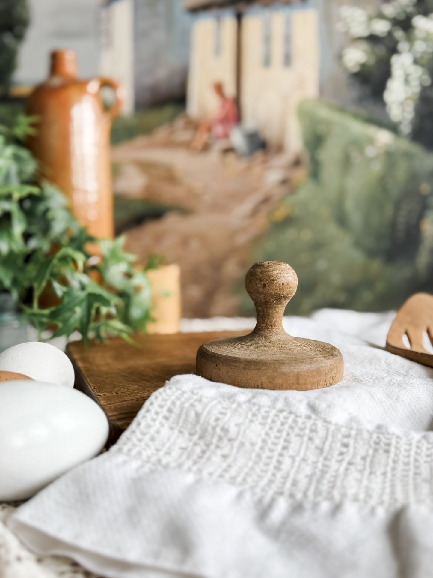 Small antique butter stamp