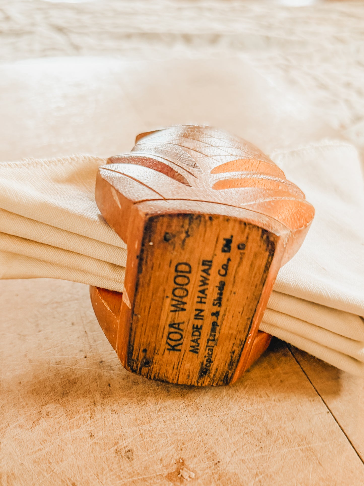 Koa Wood Handcarved Pineapple Napkin or Letter Holder