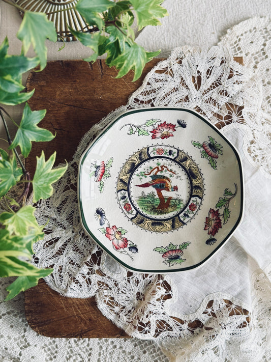 Vintage English Transferware Pheasant Plate