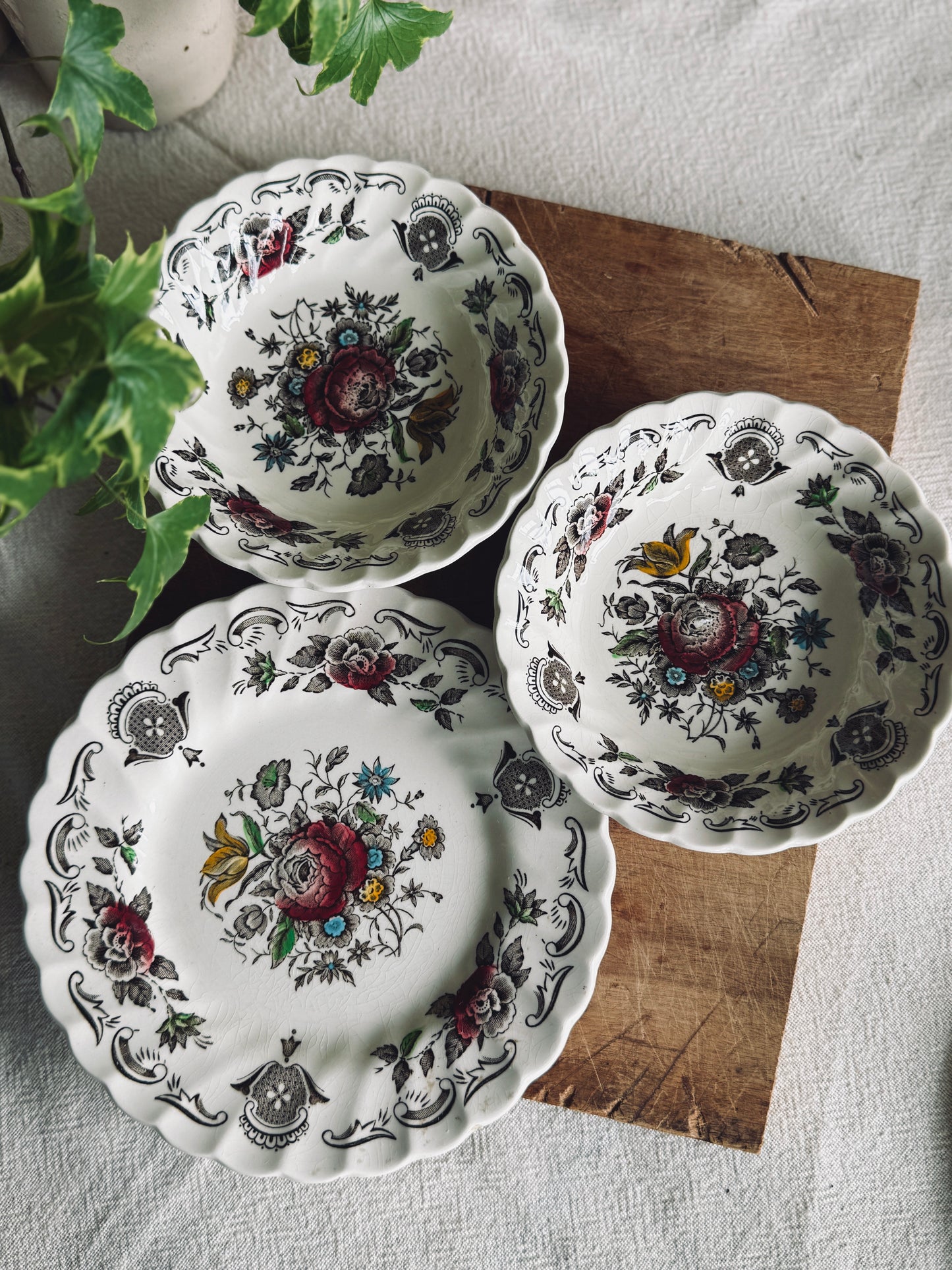 3 piece Myott’s Bouquet dish set