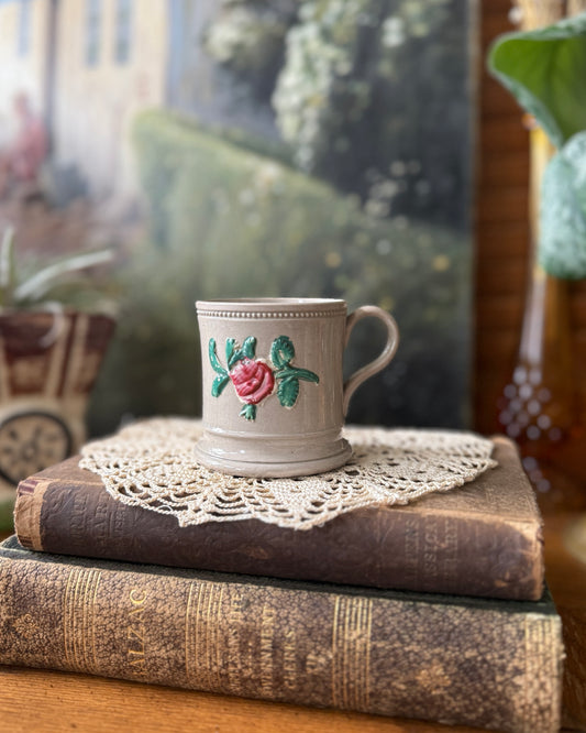 19th century Staffordshire English drabware mug