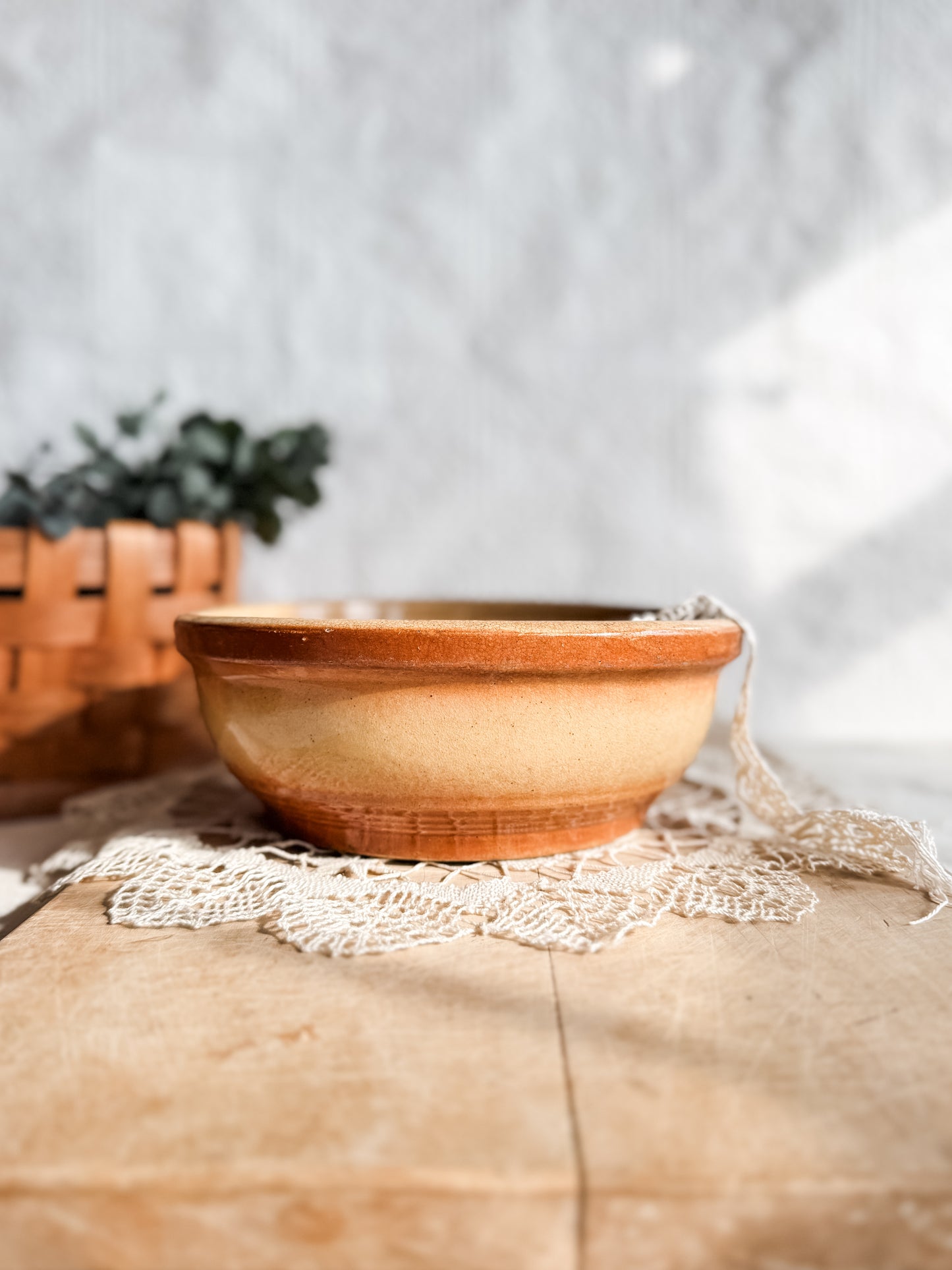 Vintage Two tone Stoneware Bowl