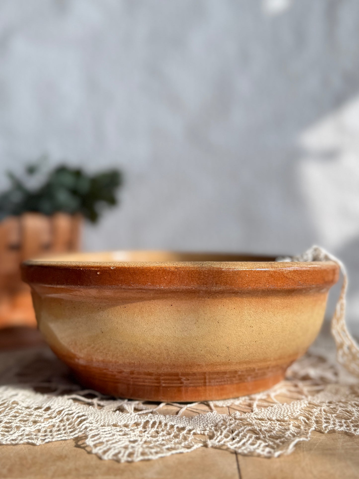 Vintage Two tone Stoneware Bowl