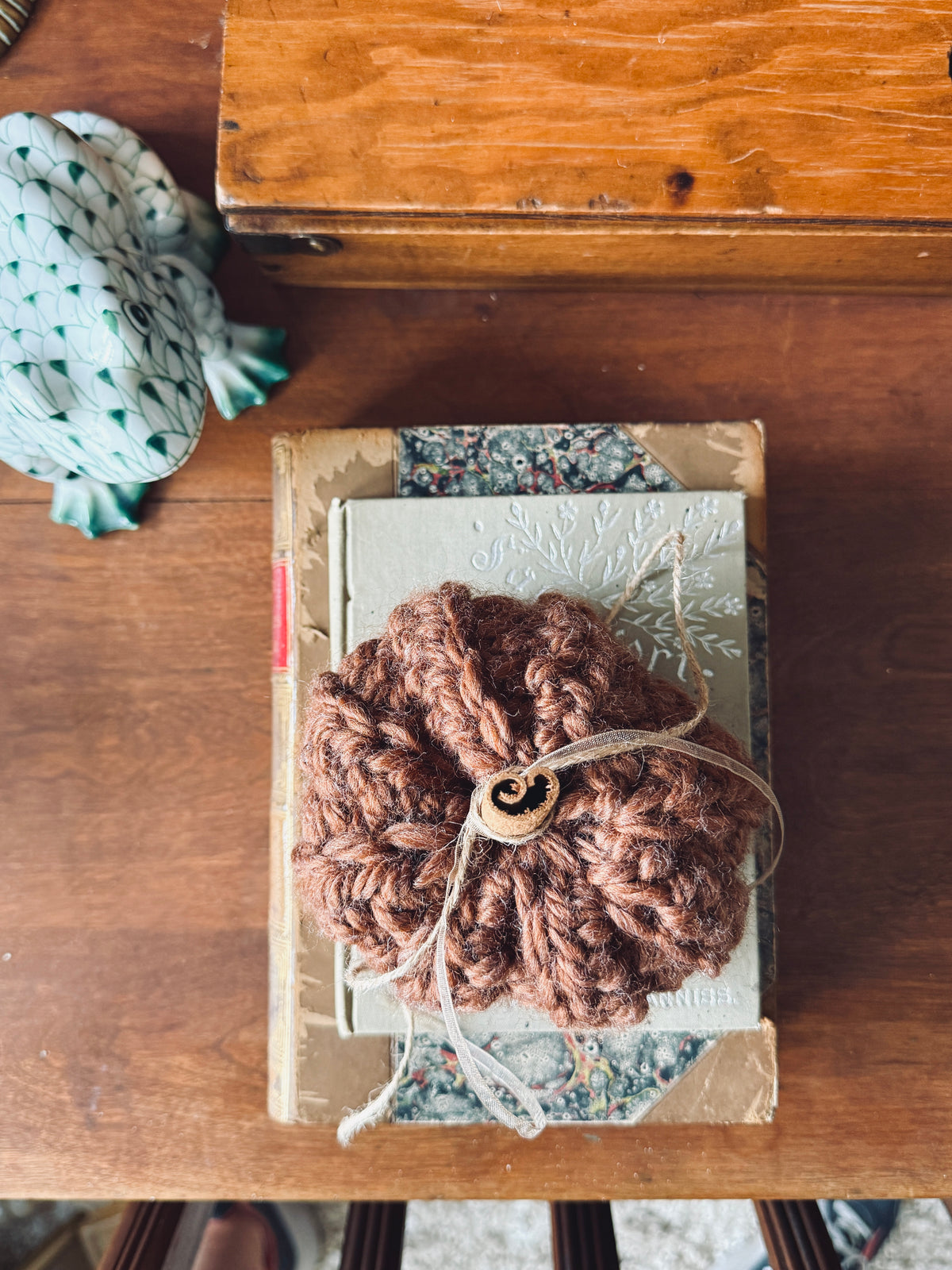 Crocheted pumpkin