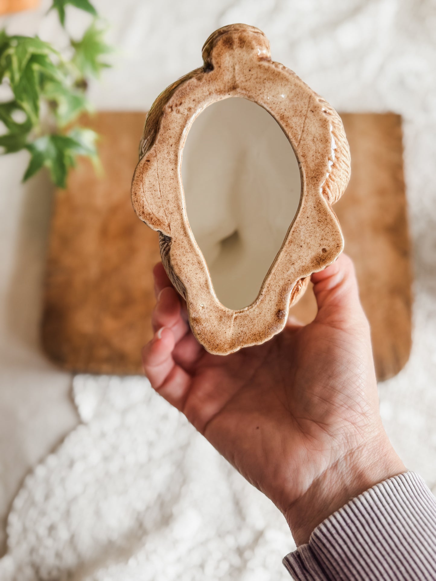 Pair of hobby painted ceramic bunnies