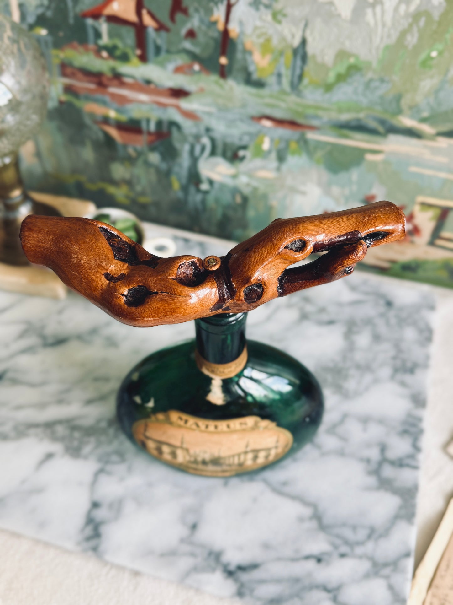 Grapevine corkscrew bottle opener