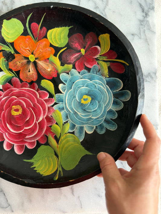 Handpainted Wooden Bowl