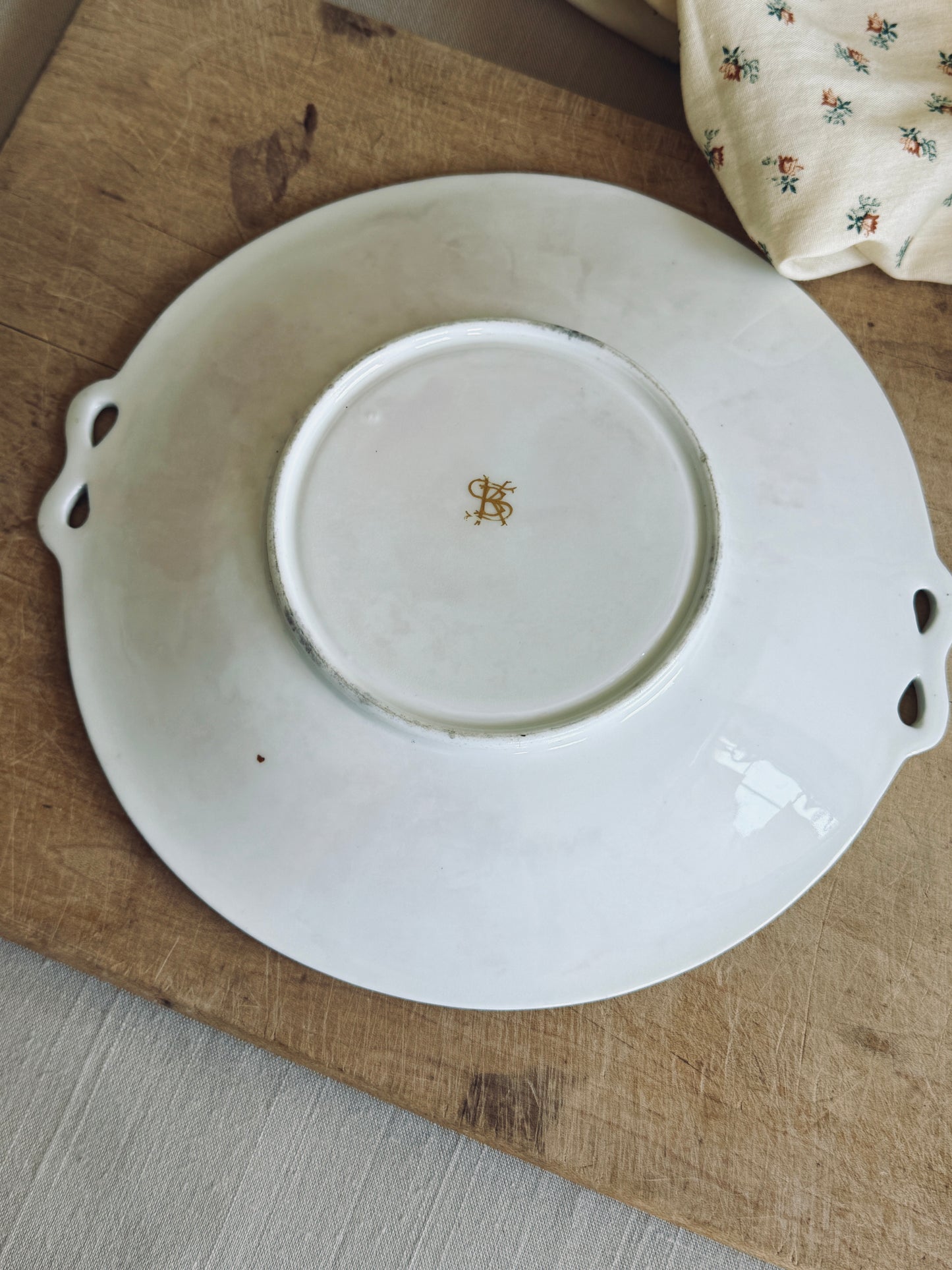 Hand painted wheat plate