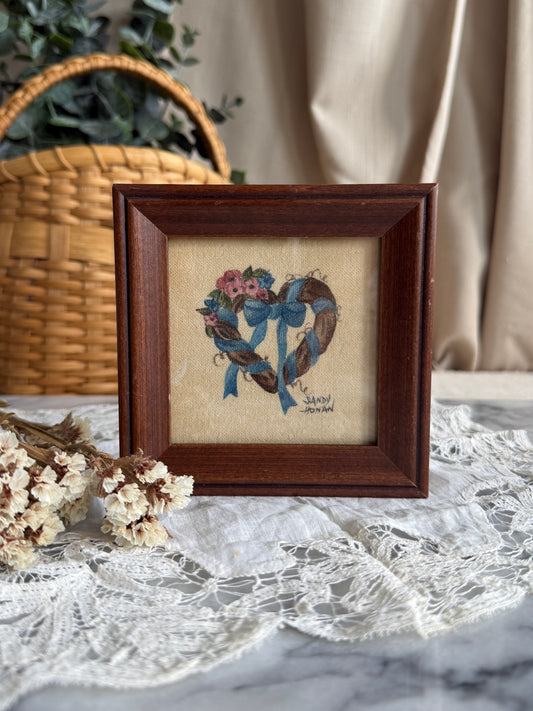 Mini Theorem painting with a wreath and florals