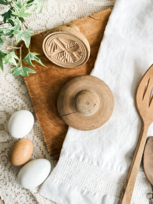 Large antique butter stamp