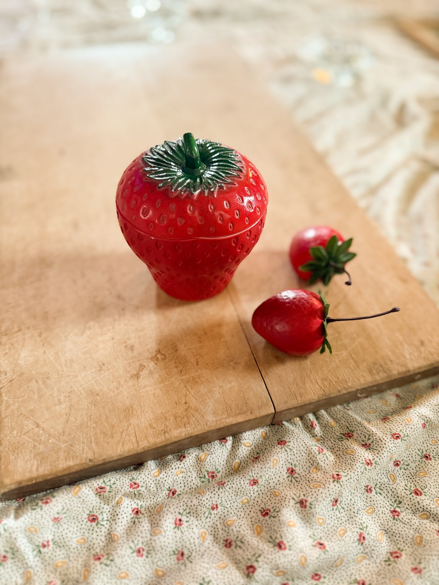 Vintage Hazel Atlas Strawberry Jam Jar