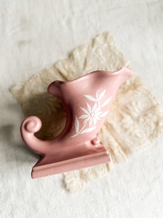 Abingdon Pottery Cornucopia Pink Vase