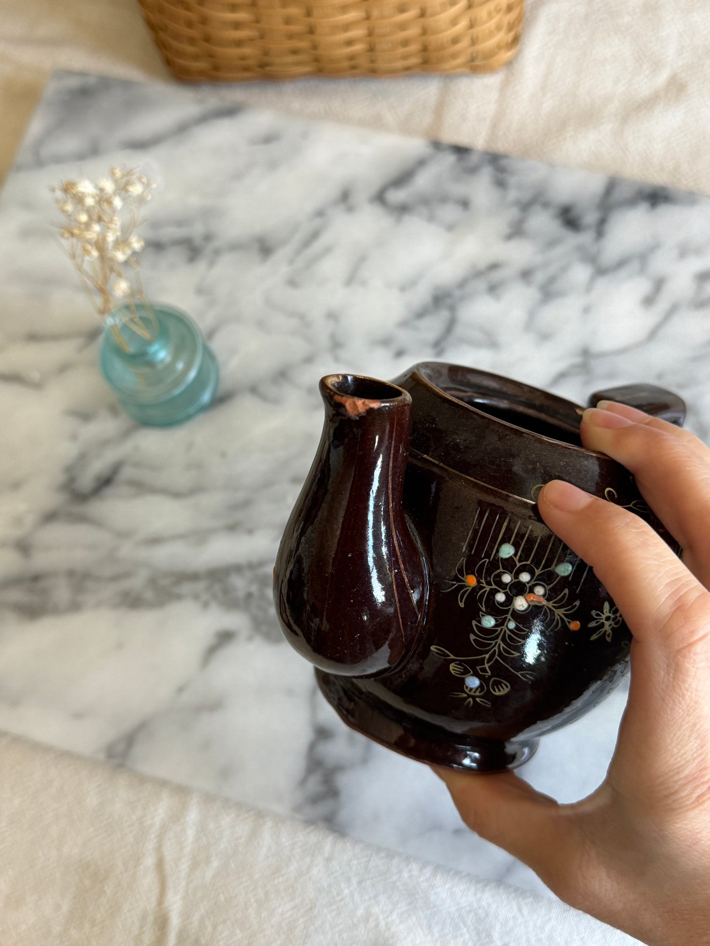 Vintage Redware teapot