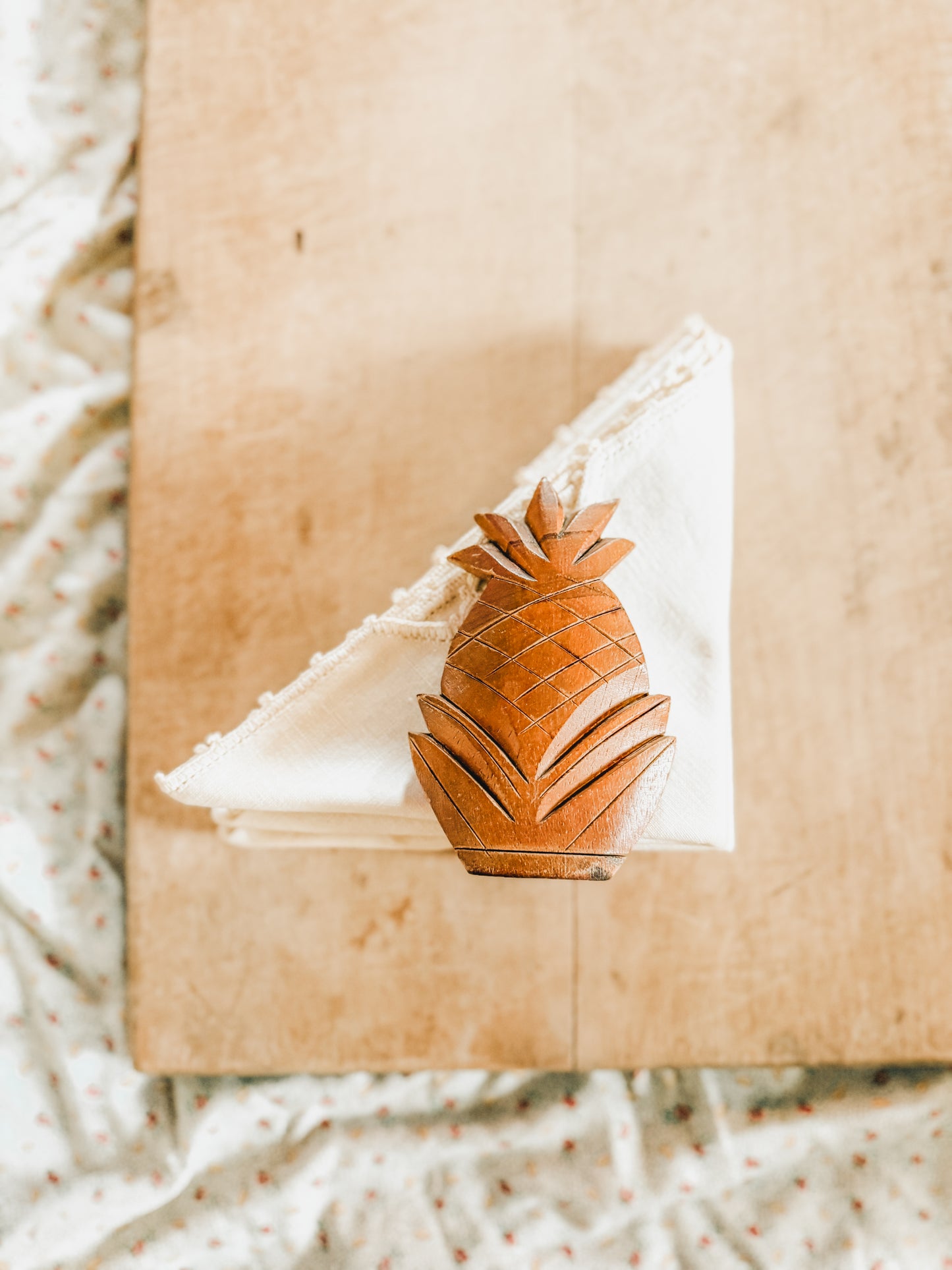 Koa Wood Handcarved Pineapple Napkin or Letter Holder