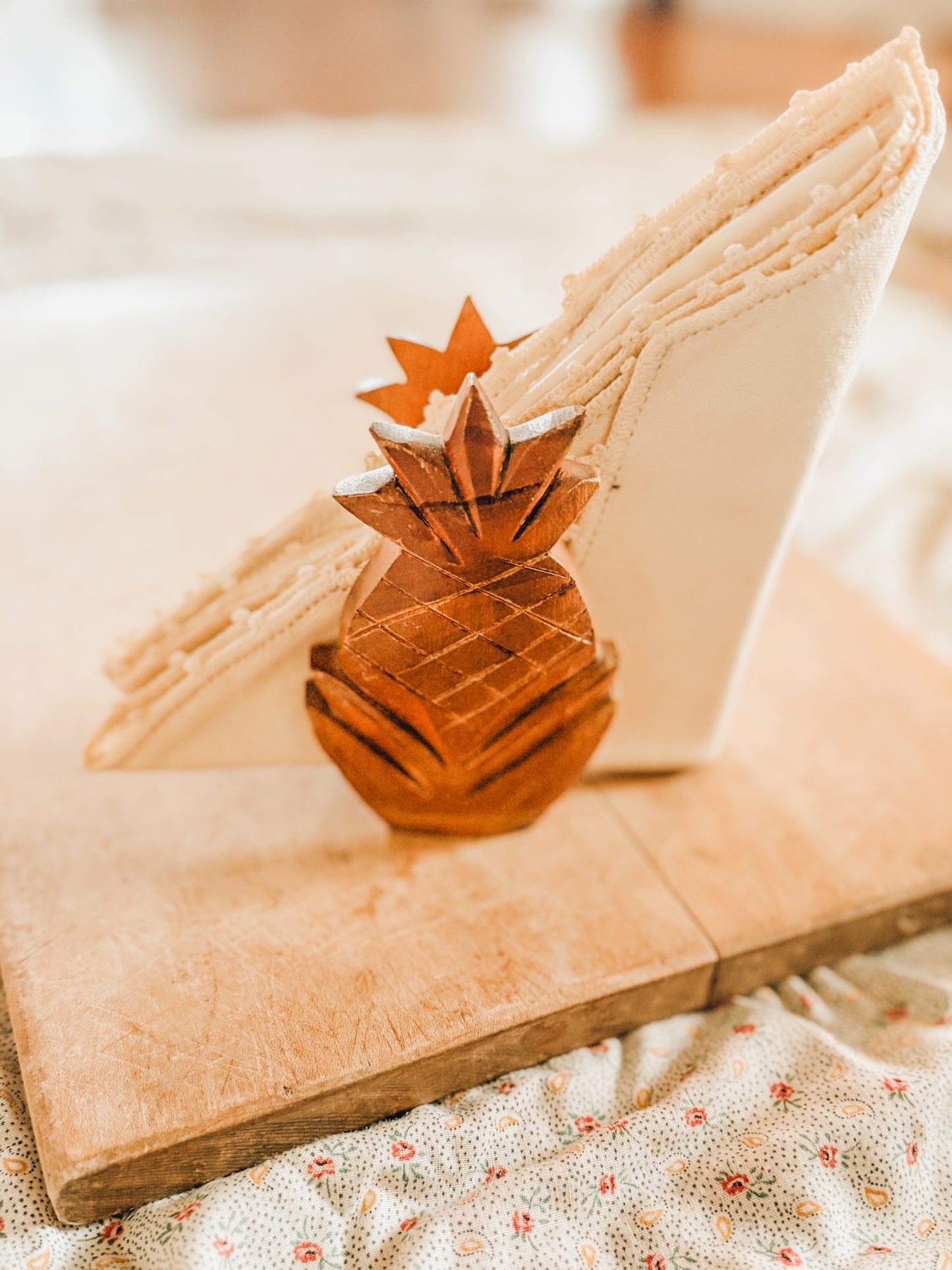 Koa Wood Handcarved Pineapple Napkin or Letter Holder
