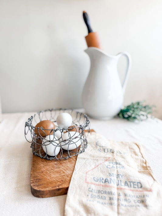 Antique egg basket
