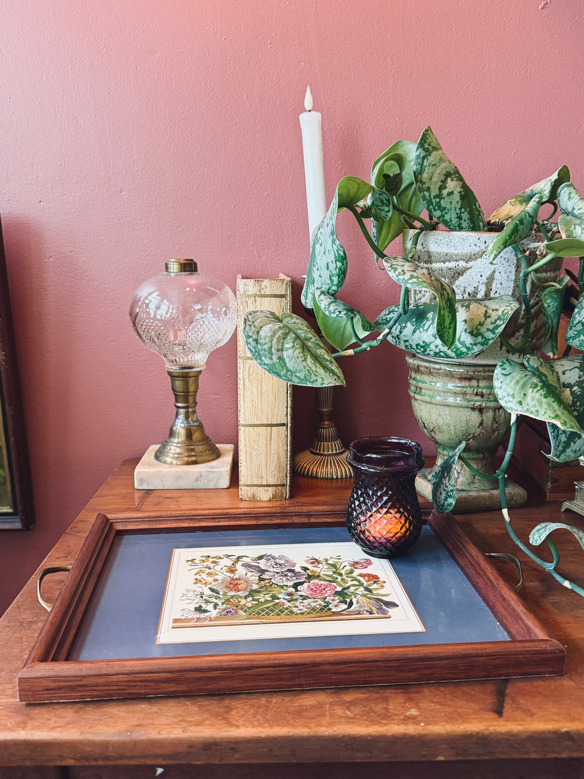 Floral Pimpernel tray