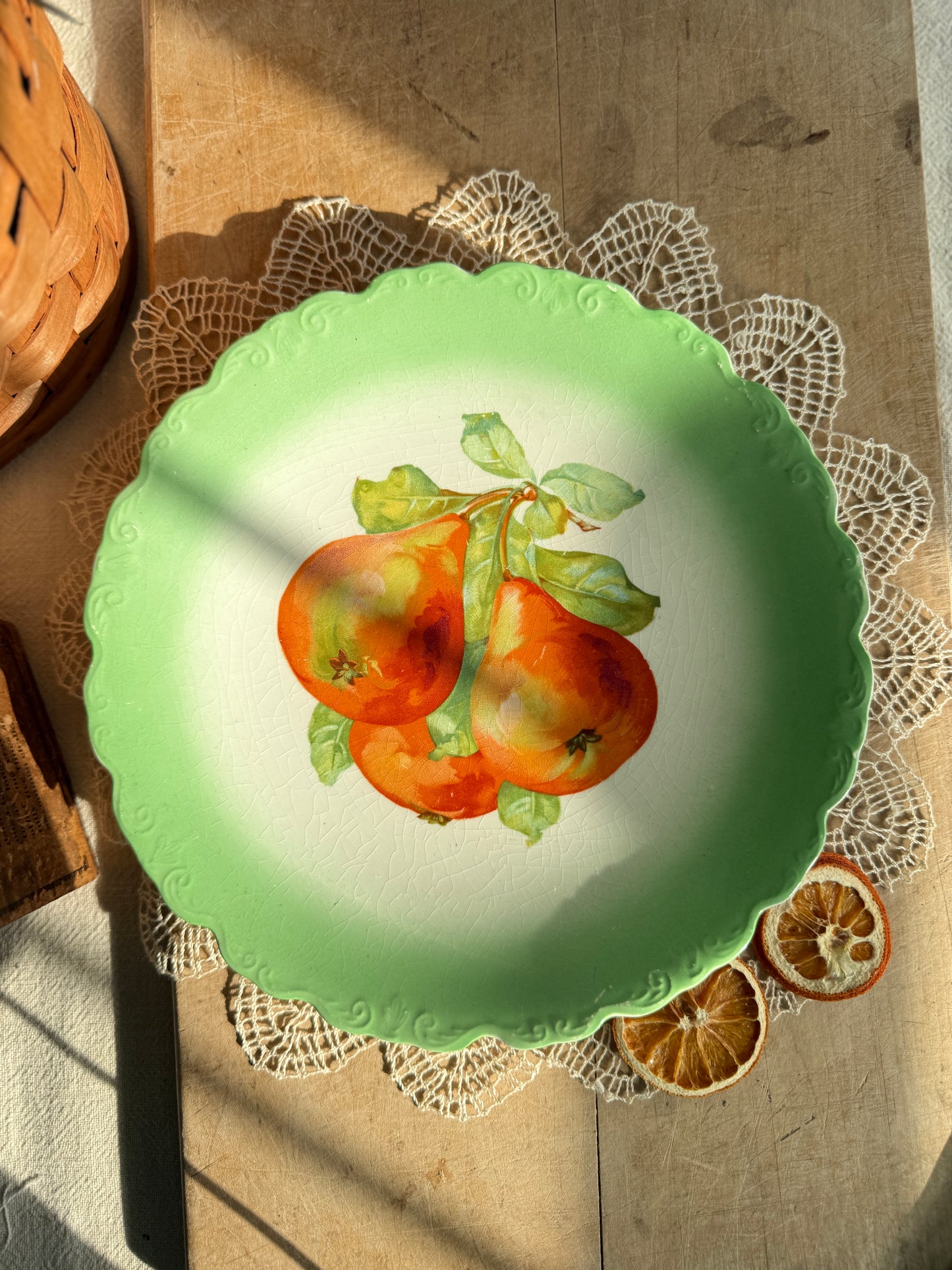 Handpainted Pear Limoges Plate