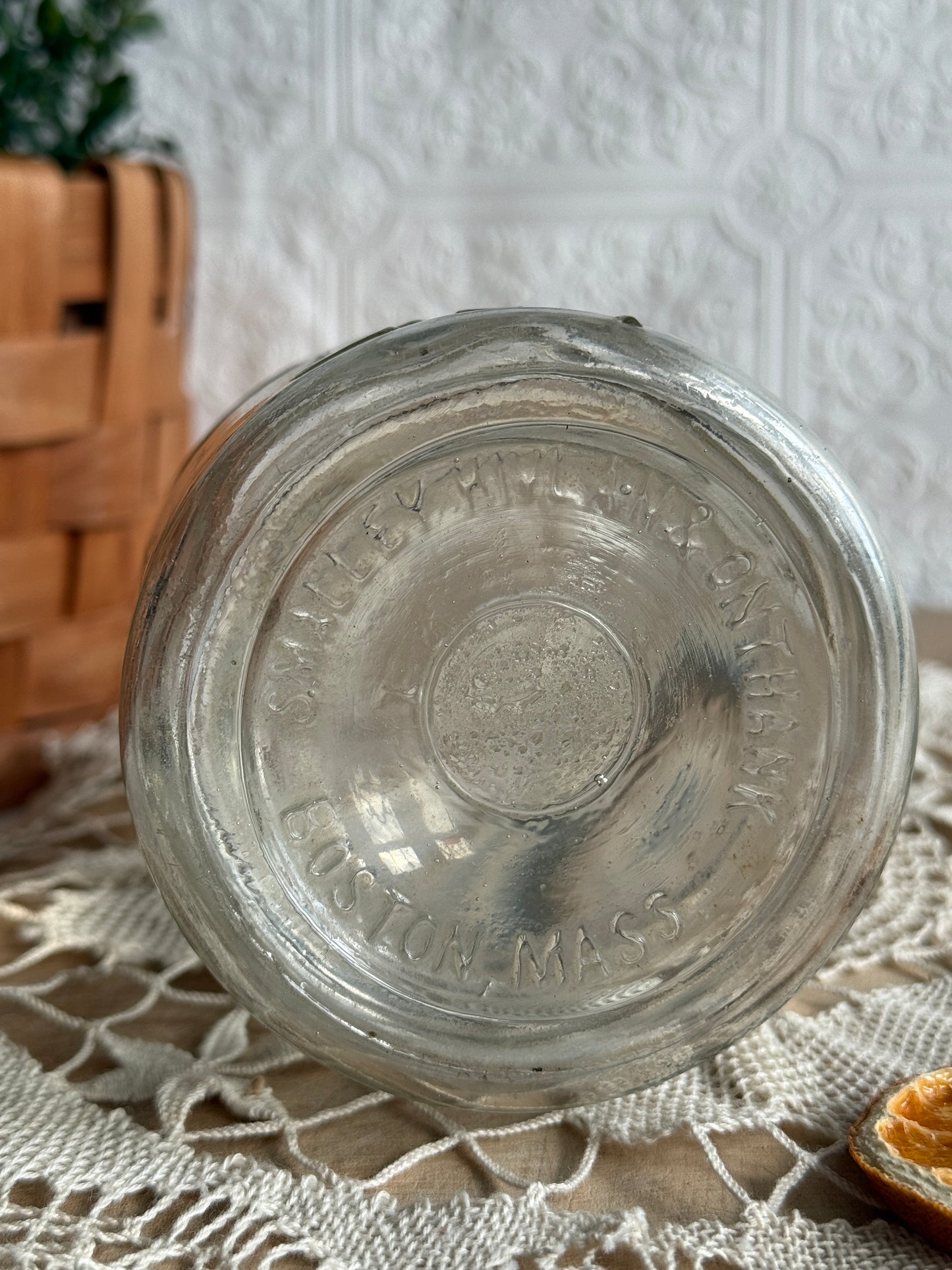 Antique “Double Safety” glass canning jar
