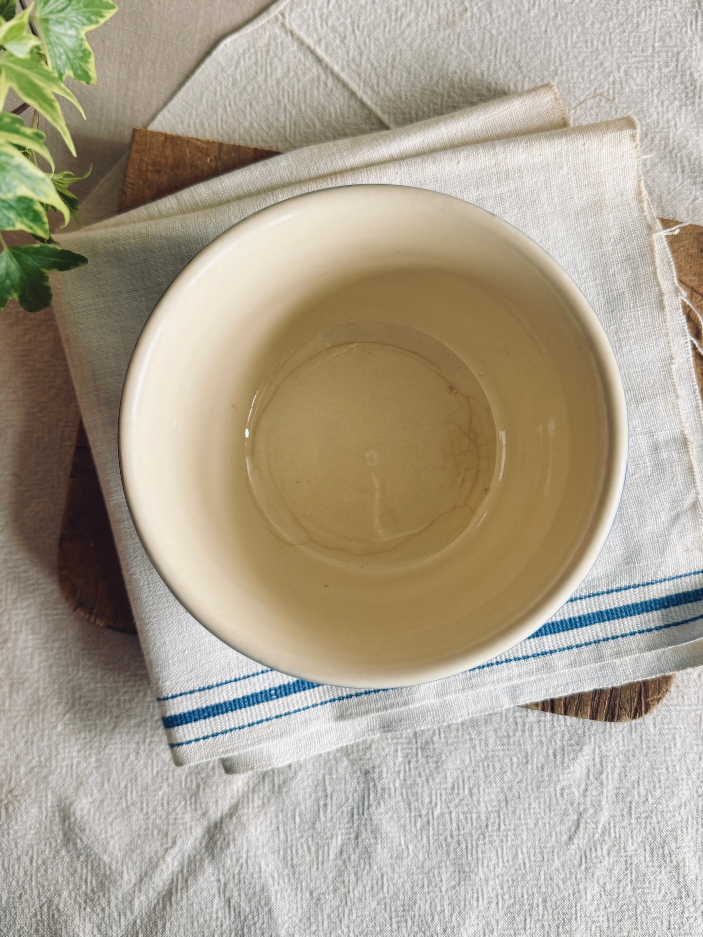 Vintage blue “Oxford” stoneware mixing bowl