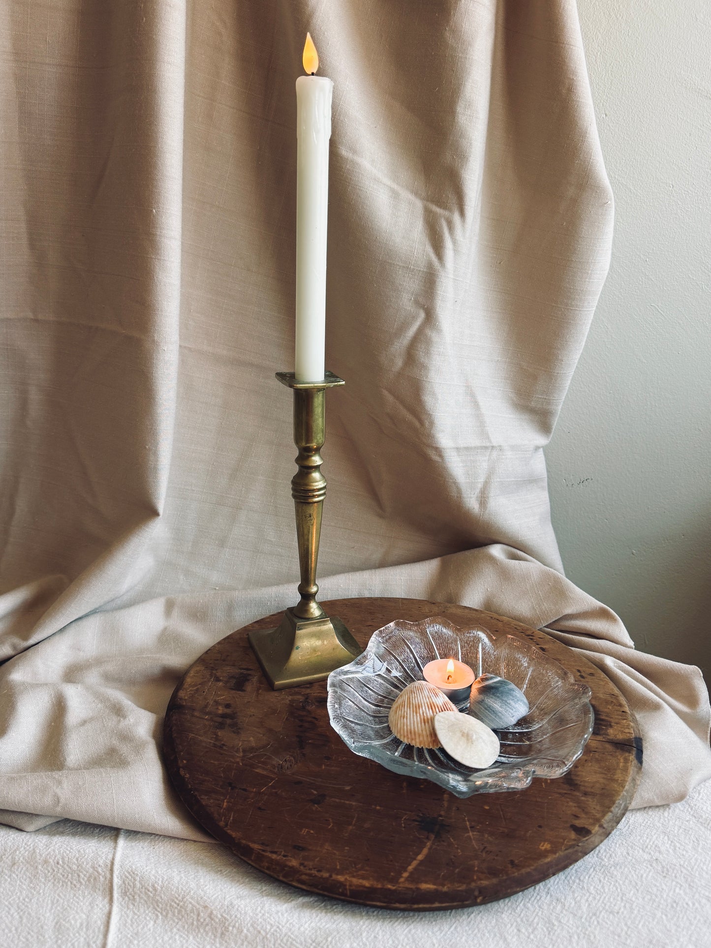 Vintage morning glory glass dish