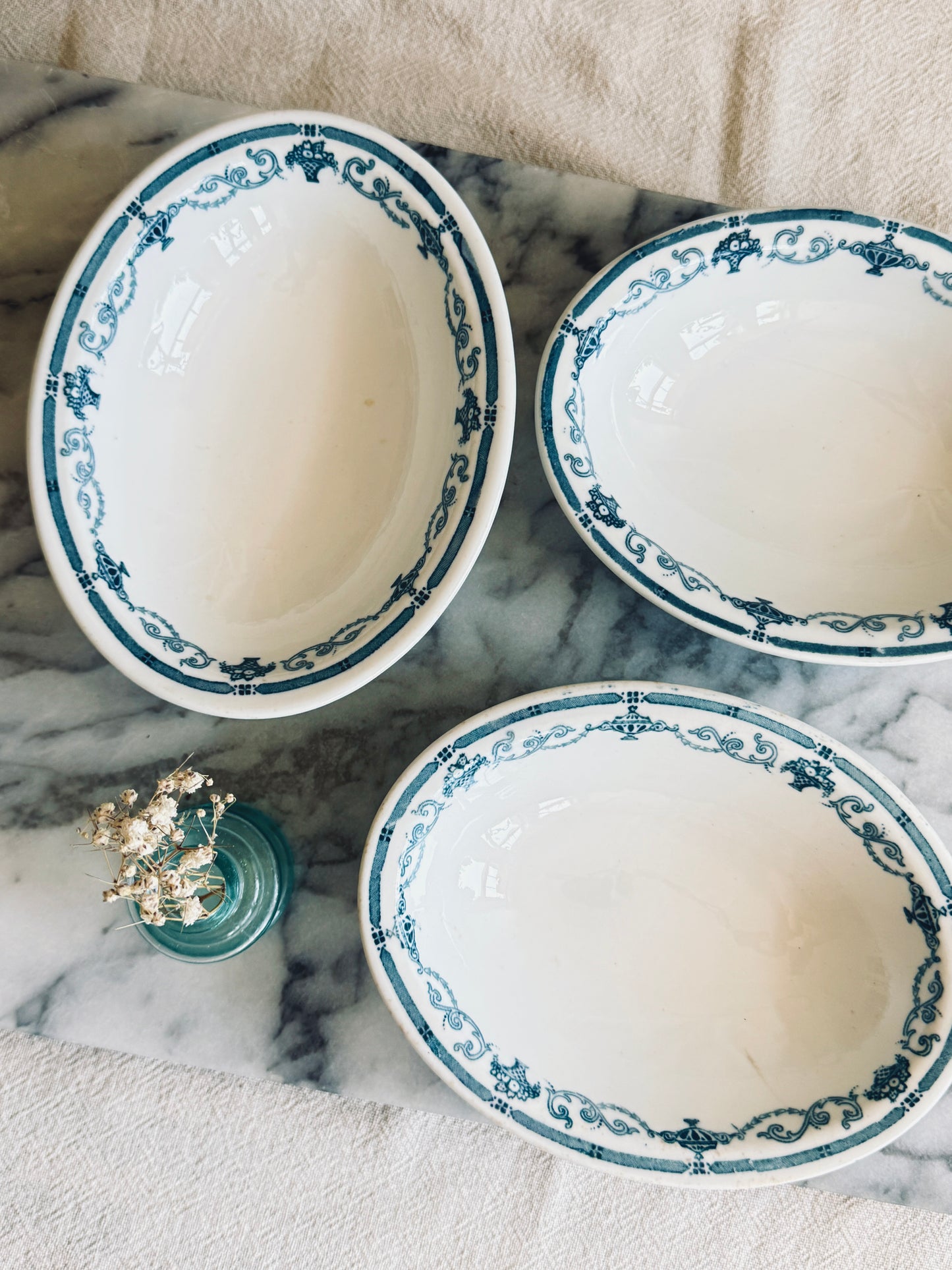Vintage Trenton oval restaurant ware bowl