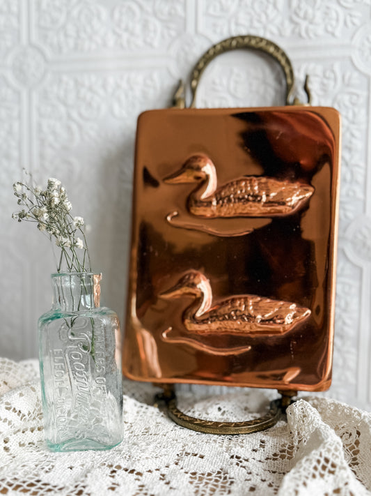 Brass handled Copper Duck mold