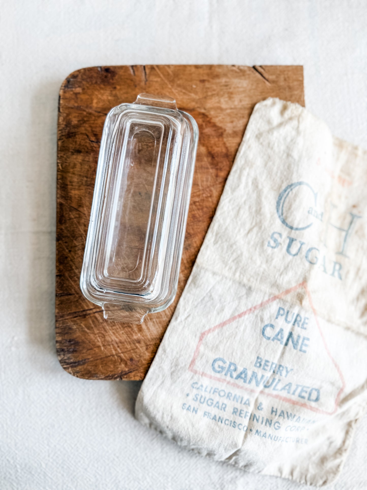 Glass Butter Dish | Shop Sustainable Antiques/Vintage Boutique | Farmhouse Country Home Decor
