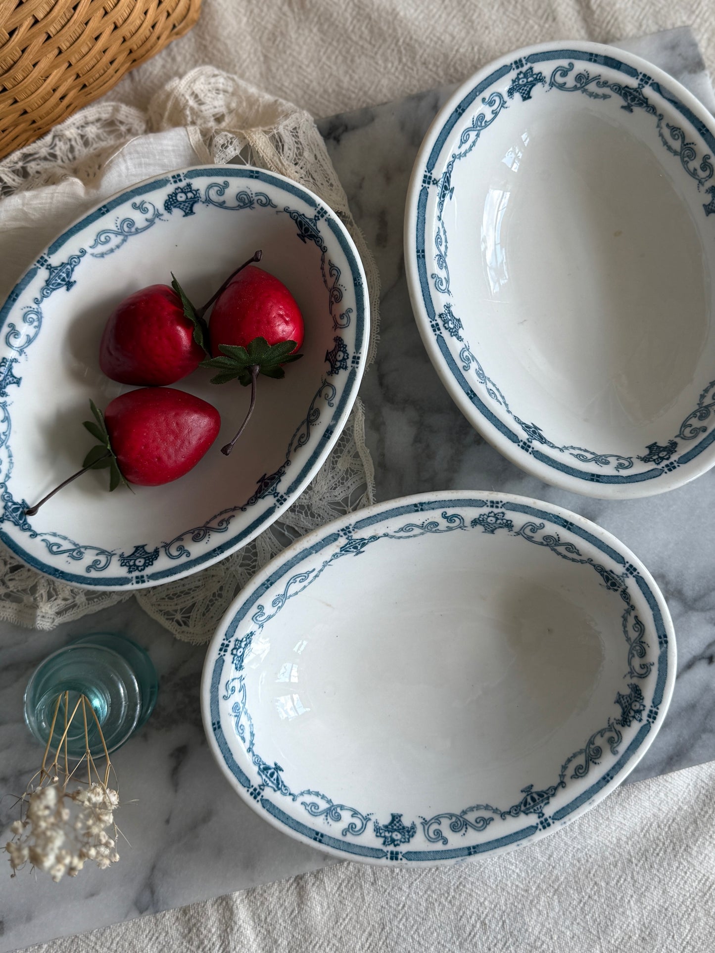 Vintage Trenton oval restaurant ware bowl