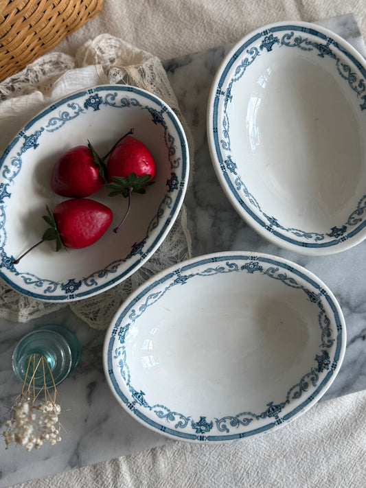 Vintage Trenton oval restaurant ware bowl
